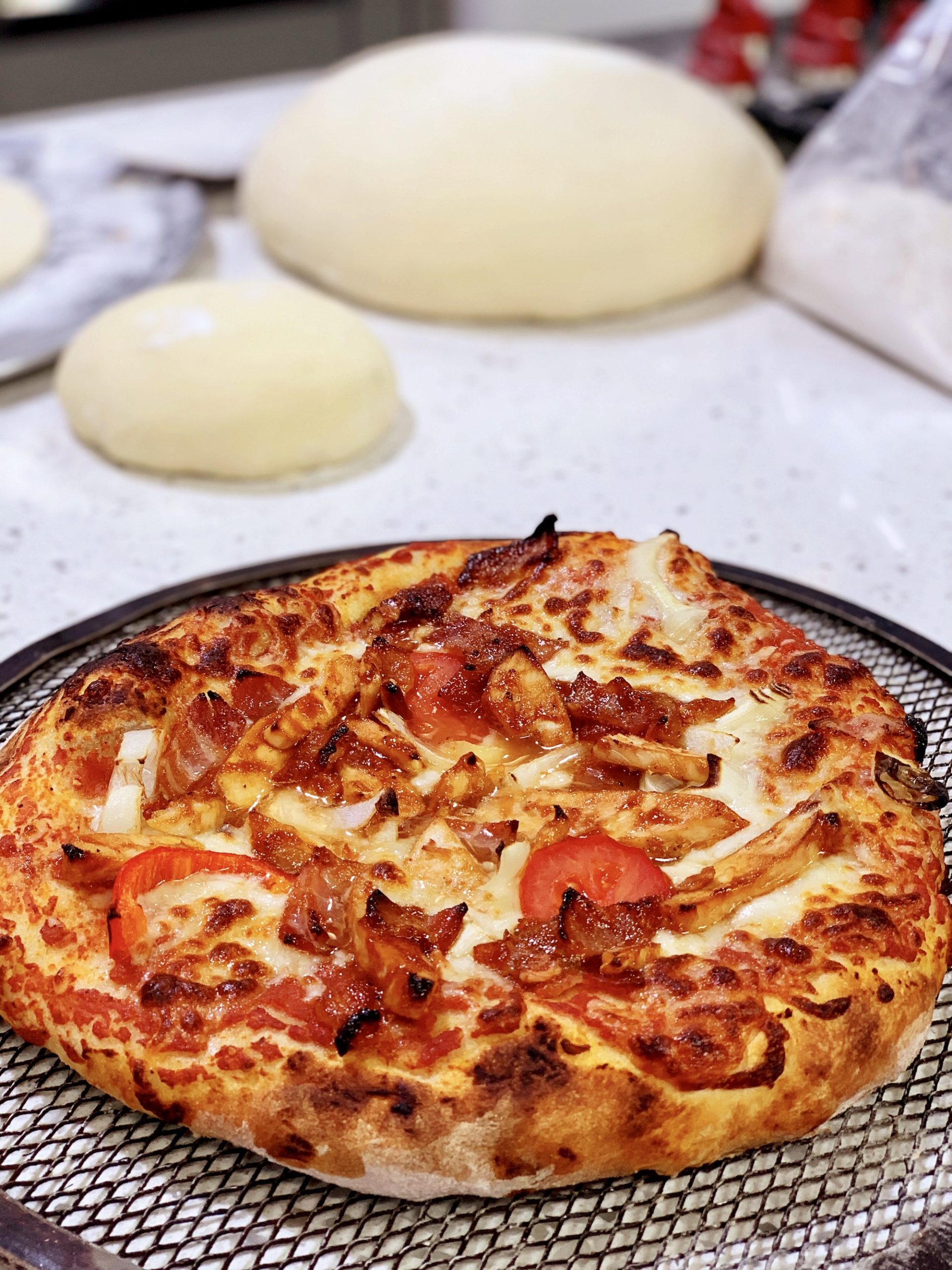 BBQ Chicken and Bacon Pizza - cooking with chef bryan
