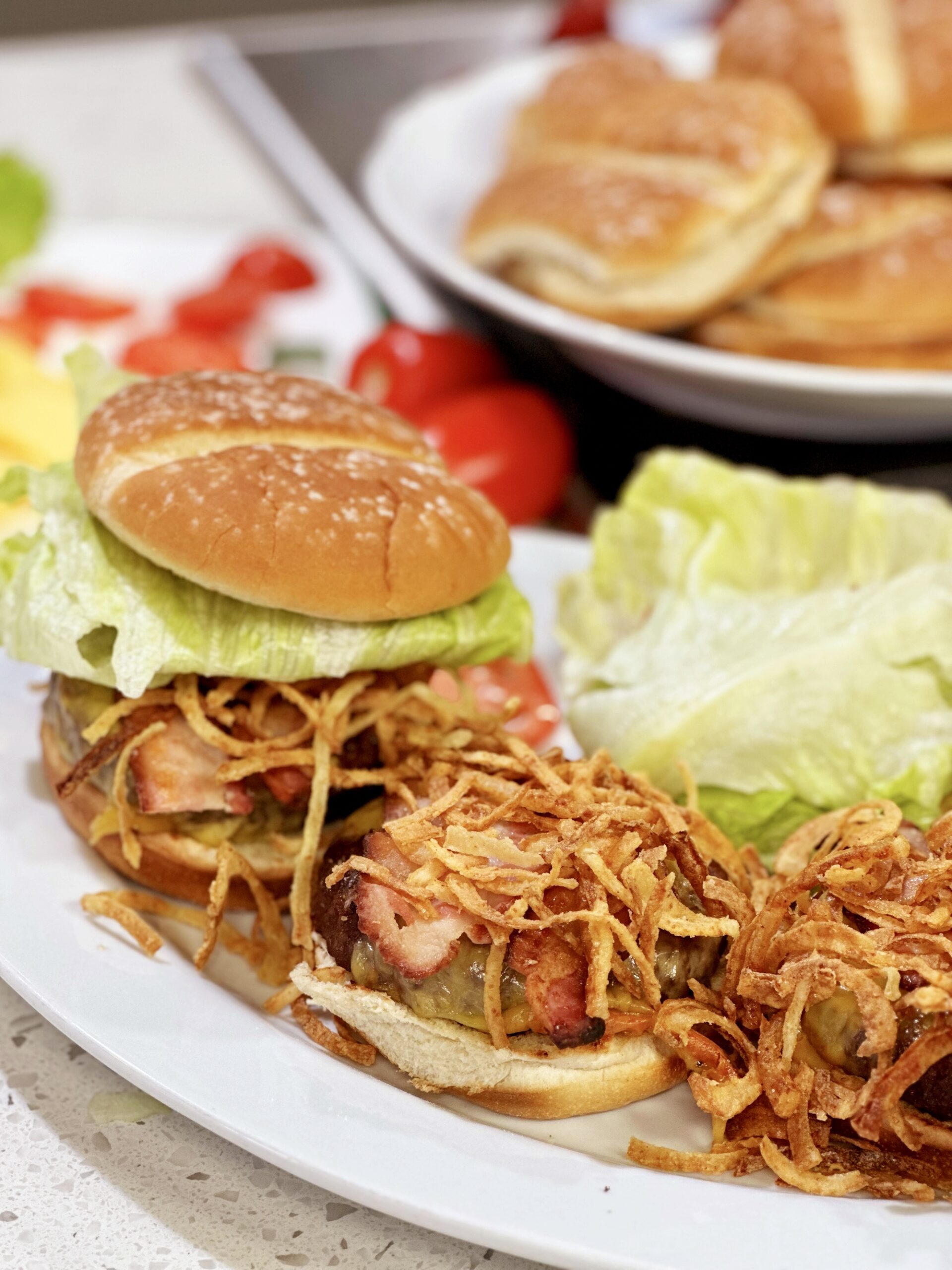 Skillet Bacon Cheeseburger with Crispy Fried Onions – Leite's Culinaria
