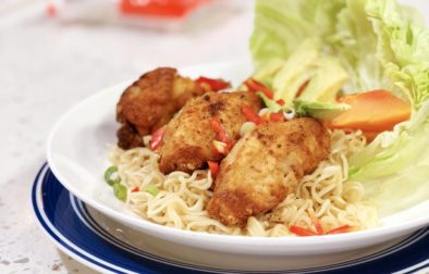 Chicken Wings with Noodles