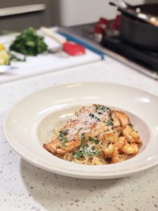 Angel Hair Pasta with Salmon and Shrimp