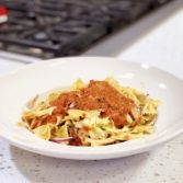 Pasta Salad with Roasted Bell Pepper Italian Dressing