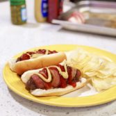 Cheese Stuffed Bacon Wrapped Beef Dog