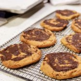 Brownie Chocolate Chip Swirl Cookies