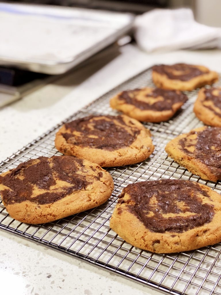 Brownie Chocolate Chip Swirl Cookies