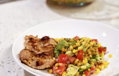 Grilled Corn Salad with Chicken