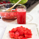 Watermelon salad and smoothie