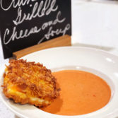 Crunchy Grilled Cheese and Tomato Soup