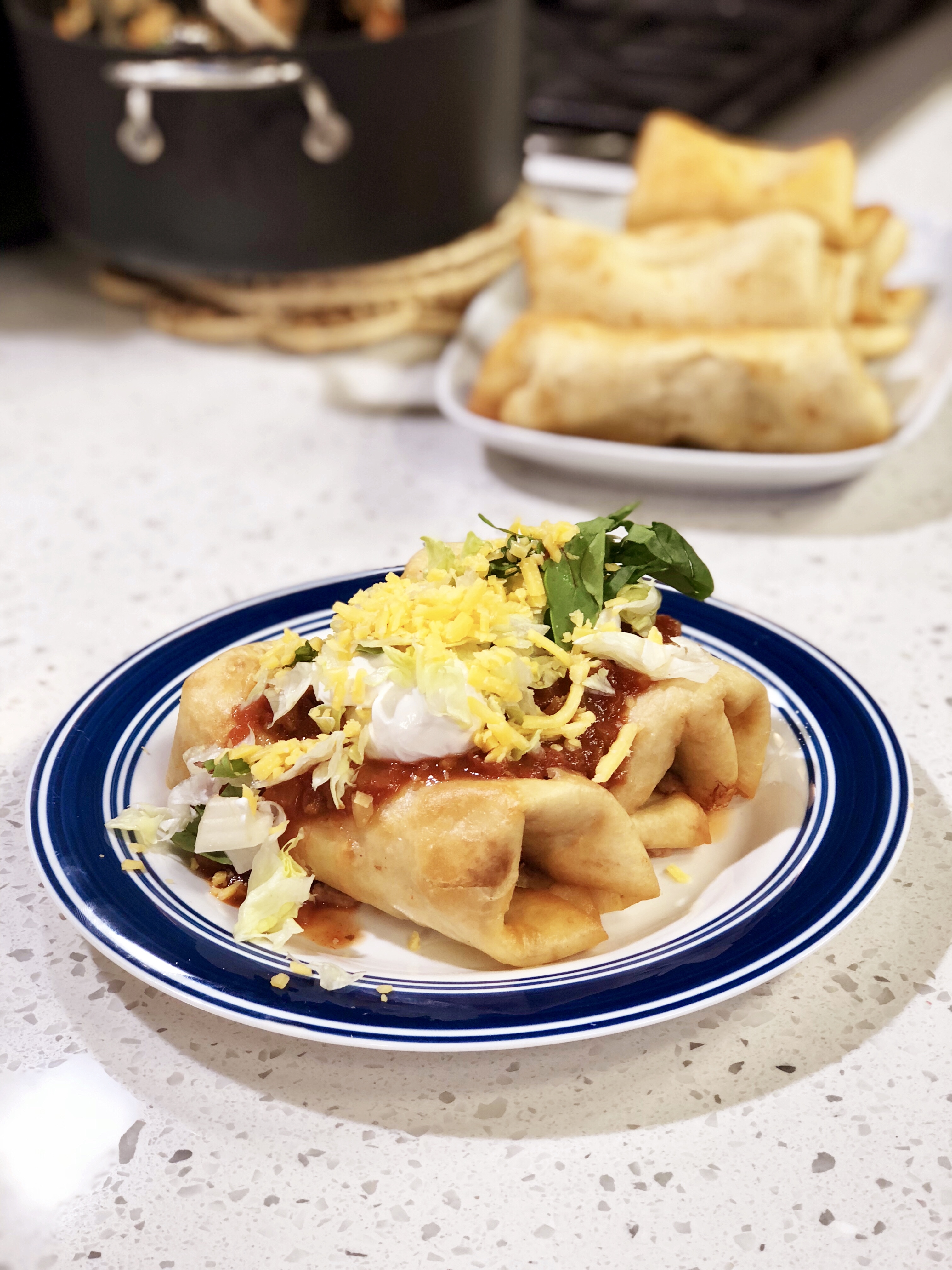 Chicken Chimichangas with Ranchero Sauce