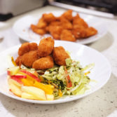 Chicken Karaage with Coleslaw and Fruit Salad