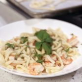 Shrimp Scampi with Fresh Pastsa