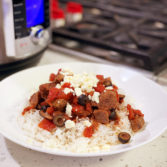 Mediterranean Beef with Mixed Olives and Feta