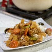 Red Curry Pork Stir Fry with Rice