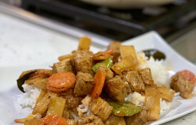 Red Curry Pork Stir Fry with Rice