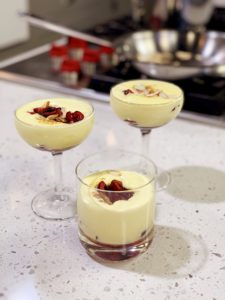 Amaretto Zabaglione with Fresh Cherries