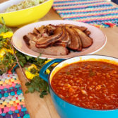 Hansel Valley Brisket, Baked Beans and Coleslaw