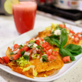 Chicken Enchilada Stacks With Pico de Gallo and Watermelon Limeade