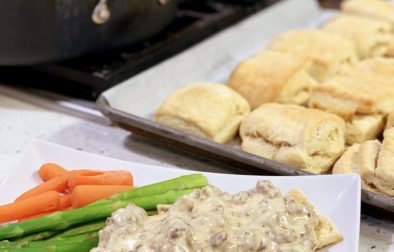 Biscuits and Sage Pork Country Gravy