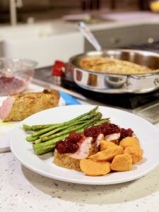 Curried Pork Tenderloin with Cranbrry Chutney