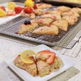 Lemon Poppy Seed Scones with Strawberry Glaze