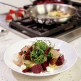 Pork Tenderloin and Ricotta Gnocchi with Fennel Blood Orange Salad