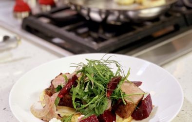 Pork Tenderloin and Ricotta Gnocchi with Fennel Blood Orange Salad