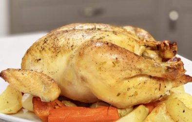 Roasted Chicken with potatoes and Carrots