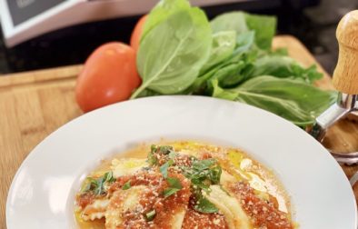 Homemade Ricotta Filled Ravioli