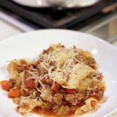 Pasta with Homemade Bolognese Sauce