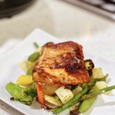 Air-Fryer Miso Salmon and Vegetables