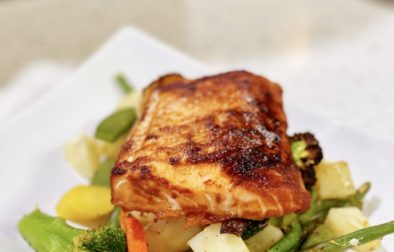 Air-Fryer Miso Salmon and Vegetables