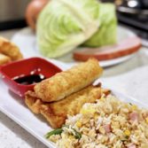 Egg Rolls and Ham Fried Rice