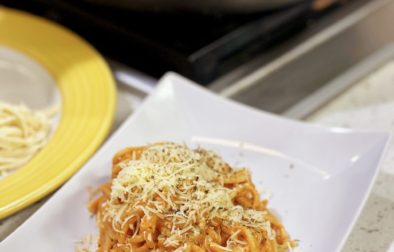 Fresh Pasta with a Roasted Bell Pepper Sauce