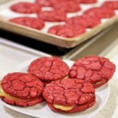 Red Velvet Cookies with Lemon Curd