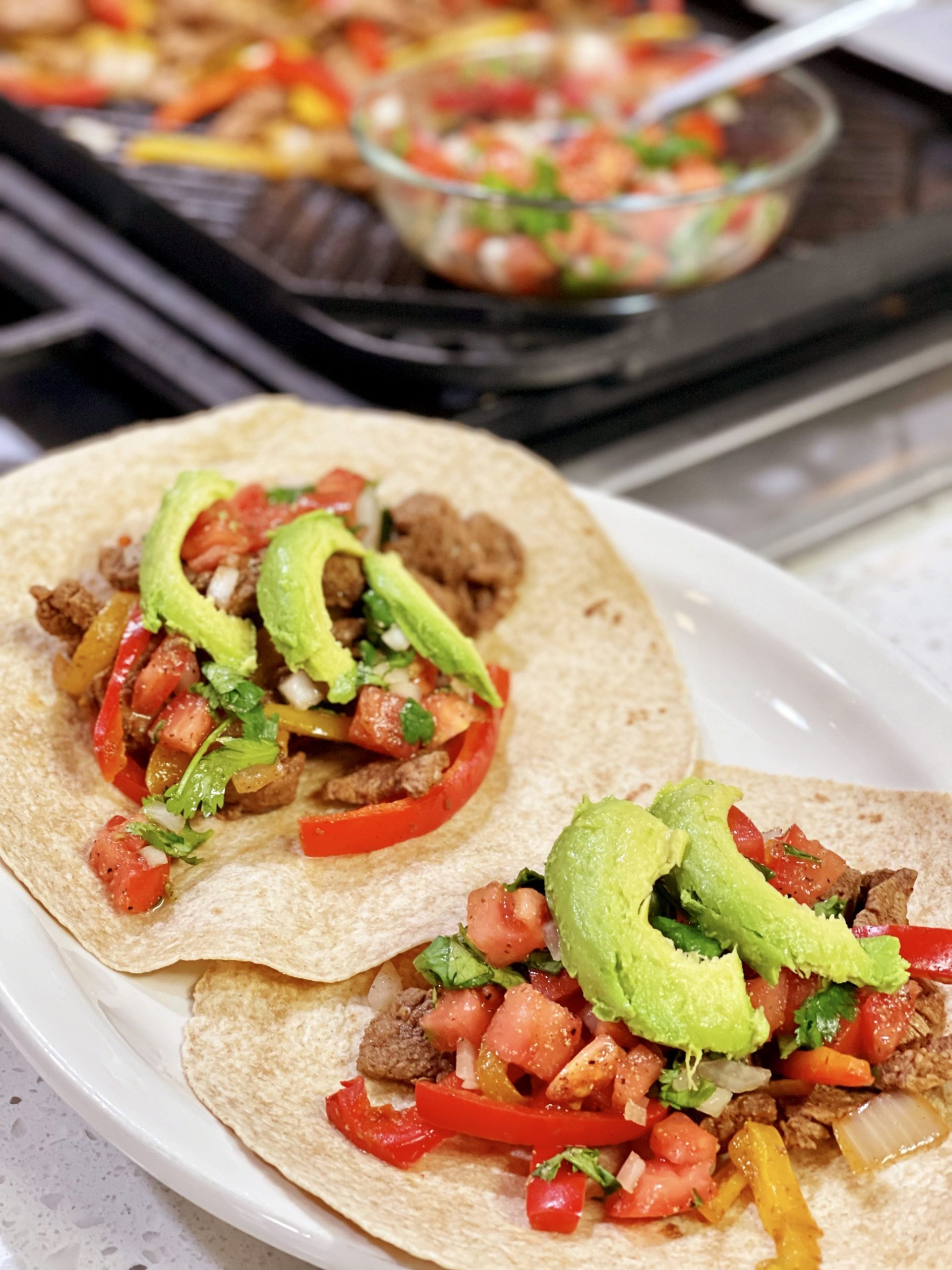 Beef Fajita Skillet with Pico de Gallo