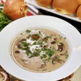 Cream of Mushroom Soup with Wild Rice