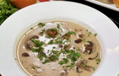 Cream of Mushroom Soup with Wild Rice