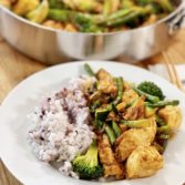 Chicken Stir Fry with Purple Rice