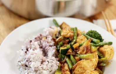 Chicken Stir Fry with Purple Rice