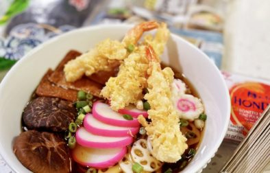 Soba Noodle Soup with Tempura Shrimp