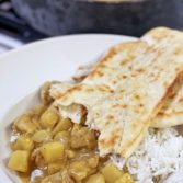 Chicken Curry with Rice and Naan