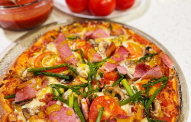 Easter Ham Pizza with Honey Mustard