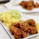 Chicken Karaage with Cabbage and Pineapple