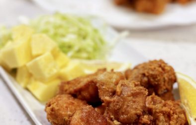 Chicken Karaage with Cabbage and Pineapple