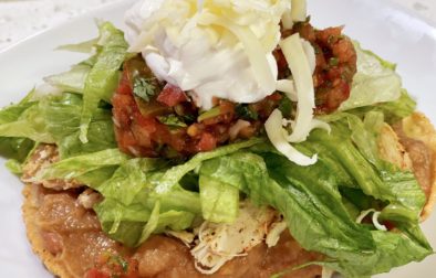 Chicken Tostadas with Fresh Corn Tortillas