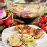 Cucumber Radish Salad with Grilled Chicken