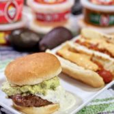 Guacamole Burger and Salsa Hot Dogs