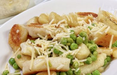 Gnocchi with Ricotta Cheese, Peas and Lemon