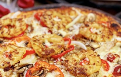 Hawaiian Pizza with Teriyaki Chicken