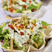 Shredded Pork Salad with Cilantro Lime Rice and Black Beans