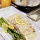 Shallow Poached Salmon with a Dill Lemon Veloute Sauce